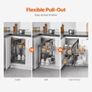 Min 15"W Opening Blind Corner Pull Out Organizer, 2 Tier 4 Shelf Kitchen Cabinet Organizer, Chrome Carbon Steel Storage Basket Image 2