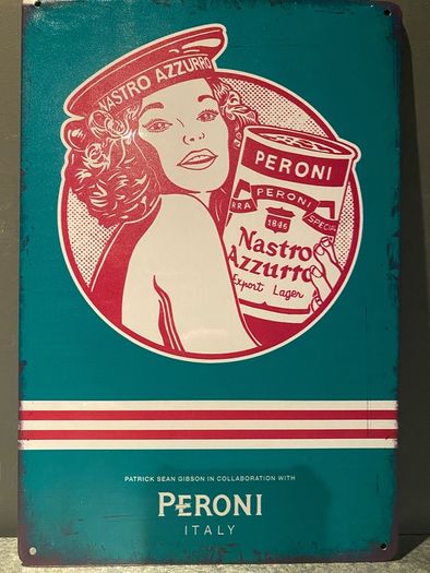 Peroni Tin Metal sign