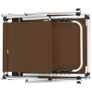 Folding Sun Loungers with Roof 2 pcs Aluminium&Textilene Brown Image 7