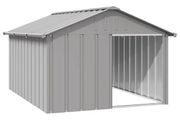 Dog House Grey 116.5x153x81.5 cm Galvanised Steel