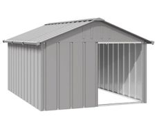 Dog House Grey 116.5x153x81.5 cm Galvanised Steel