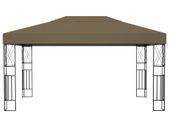 Gazebo 3x4 m Taupe Fabric