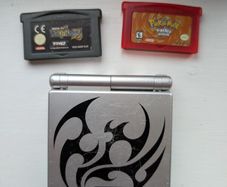Gameboy Advance Sp Console - Tribal Edition w/ Pokemon and WWE Games.