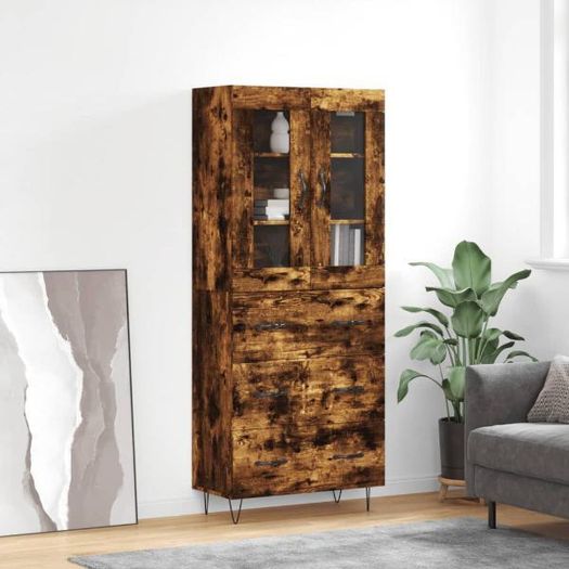 Highboard Smoked Oak 69.5x34x180 cm