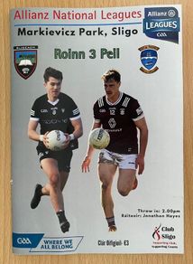 2024 Sligo v Westmeath - GAA Allianz Football League Programme