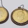 coin earrings ext. rare variant 1825 and 1826 UK shillings Image 2