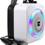 NEW SALE | 8-Watt Rechargeable Bluetooth Karaoke Machine with Two Microphones, Voice Changing Effects & LED Lights Image 4