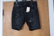 River Island  Black  Shorts.  S.32" 14.  B.N.W.T