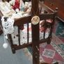 Vintage Wooden Baby Cradle Image 3