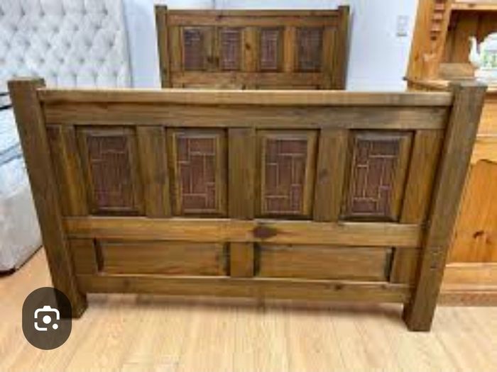 wooden bed