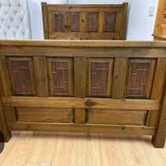 wooden bed