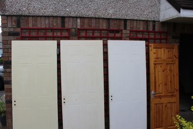 3 White internal doors