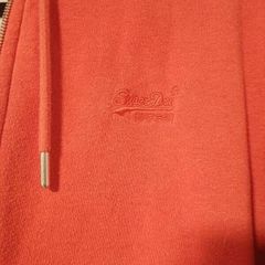 superdry red hoodie zip up