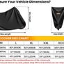 Motorcycle Cover Heavy Duty, 420D Universal Motorbike Covers, Sun,Waterproof Outdoor Protection,with License Plate Window, 4 Reflective Strips, Lock-Holes Storage Bag(L 86" x 37" x 43" Image 9