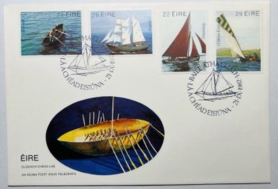 Ireland 1982 IRISH BOATS FDC Envelope 4 x EIRE Irish Stamps Full Set