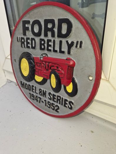 Ford  red belly cast iron sign