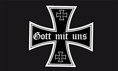 Gott mit uns Iron cross flag FREEPOST