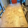 Country style solid wood kitchen table and 6 chairs Image 4
