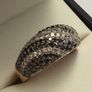Vintage 18ct Rose Gold Diamond Bombe Ring Image 2