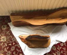 Handmade hardwood shelves