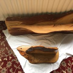 Handmade hardwood shelves
