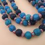 Antique Venetian African Style Melon Shape Glass & Chevron Glass Beads Necklace Image 8