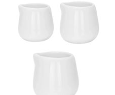 Brand New TOPBATHY Ceramic Milk Jug Set, White, 3 Pieces (50 ml, 100 ml, 240 ml),