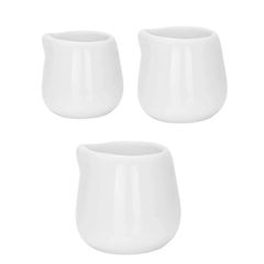 Brand New TOPBATHY Ceramic Milk Jug Set, White, 3 Pieces (50 ml, 100 ml, 240 ml),