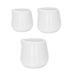 Brand New TOPBATHY Ceramic Milk Jug Set, White, 3 Pieces (50 ml, 100 ml, 240 ml),