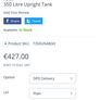 350 Litre Upright Baffled water Tank Image 3