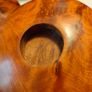 A pair of Burr Walnut tea light holders and burr lidded container Image 5