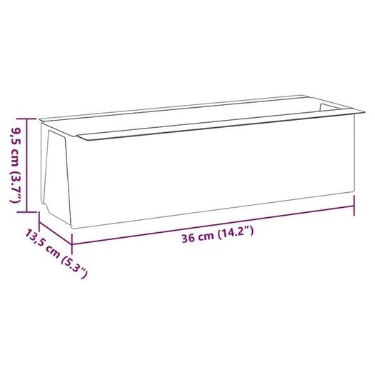 Flower Boxes for Euro Pallets 12 pcs Grey 36x13.5x9.5 cm PP