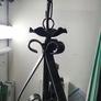 5 Lamp Black Iron Look Metal Ceiling Light Image 5