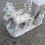 Vintage Rare Porcelain Horse Carriage Image 2