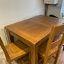Wooden Rustic Oak Extending Dining Table (4-6 Seats) Image 3