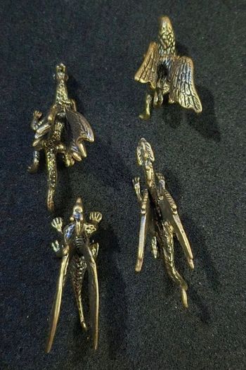 4 brass dragons.