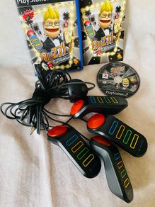 PlayStation 2 Buzz Buzzers and Game