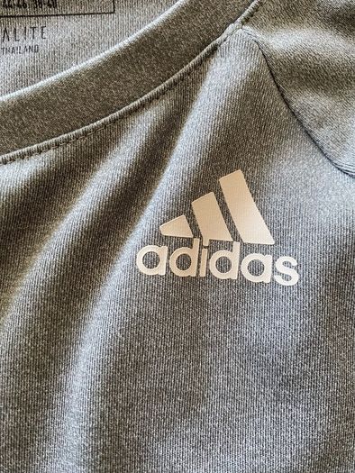 Adidas 3-Stripes Fitted T-Shirt Grey Size M
