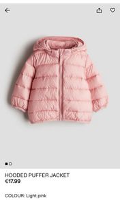 H&M Hooded Puffer Jacket 86cm (12-18mnths)