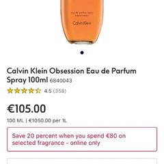 Calvin klein Obsession perfume