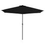 Balcony Parasol with Aluminium Pole Black 300x150x253 cm Half Image 3