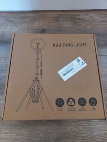RGB Ring Light with Tripod, Adjustable