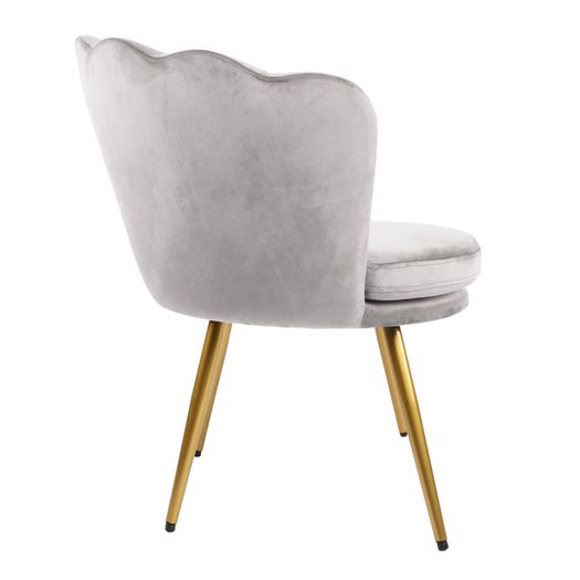 Grey Genesis Flora Accent Chair with Petal Back Armchair
