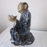 Chinese Glazed Pottery  Figure of Beggar 7 inches Image 3