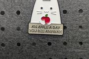 Funny cat enamel pin