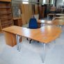 Oval Oak Desks + Pedestals Image 2
