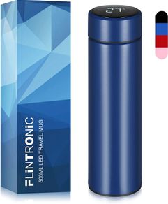 Travel Mugs, Insulated Water Bottle, 500ml LED Temperature Display Smart Water Cup, Stainless Steel Vacuum Drink Flasks, Hot&Cold Sport Drink Bottle for Cycling, Gym, Home, Office
