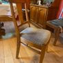 Oak dining table and 10 chairs Image 5