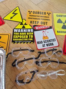 Science Party Decor Safety Goggles and Trays