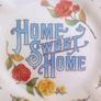 Vintage 60s Lovely HOME SWEET HOME Melamine plate Made in Italy Image 2